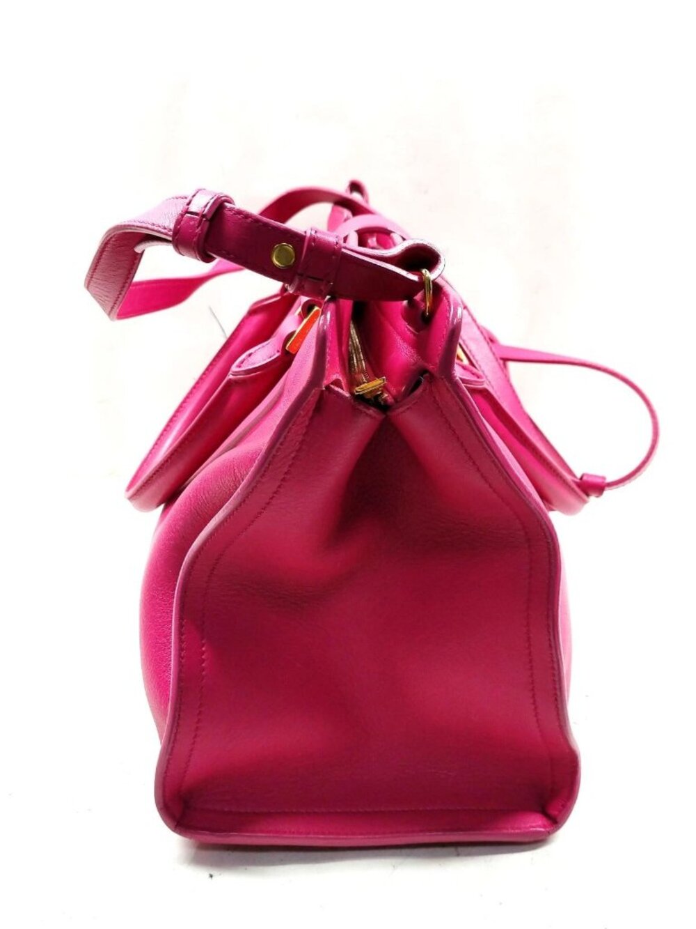 Authentic Saint Laurent YSL Cabas Chyc Pink Leather Tote Crossbody Bag - Picture 4 of 16